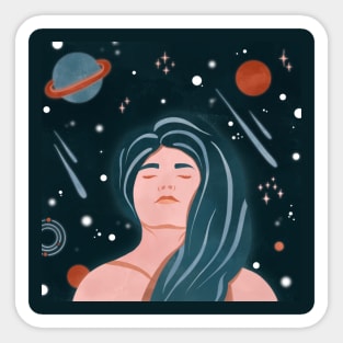 Space Queen Illustration Sticker